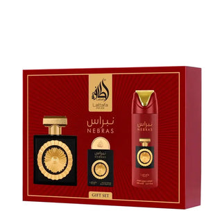 Kit Lattafa Nebras - Eau de Parfum 100ml + 20ml + Desodorante 200ml