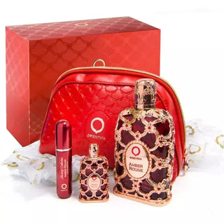 Kit Orientica Amber Rouge Feminino - Eau de Parfum 80ml + Mini 7,5ml + Atomizer + Nécessaire Kit