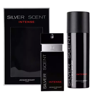 Conjunto Jacques Bogart Silver Scent Intense Masculino - Eau de Toilette 100ml + Body Spray 200ml