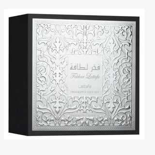 KIT Lattafa Fakhar Black - Perfume 100ml + Decant 12ml + Shower Gel 100ml