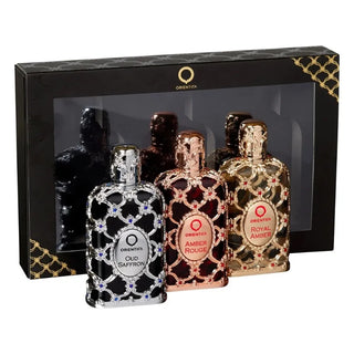 Kit Perfume Orientica Royal Bleu 30ml + Amber 30ml + Rouge 30ml