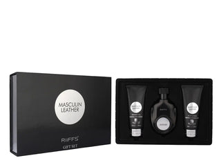 Kit Riffs Leather Eau de Parfum 100ml + Shower 100ml + Body lotion 100ml