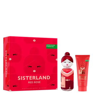 Kit Sisterland Red Rose Benetton Feminino - Eau de Parfum 80ml + Creme Corporal 75ml