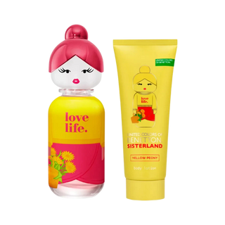 Kit Sisterland Yellow Peony Benetton Feminino - Eau de Parfum 80ml + Creme Corporal 75ml